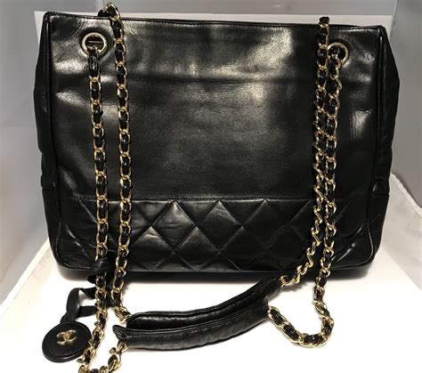 chanel chunky chain tote|chanel lambskin bag.